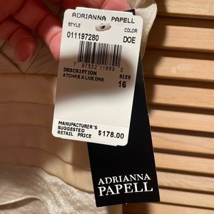 Champagne Adrianna Papell cocktail dress
